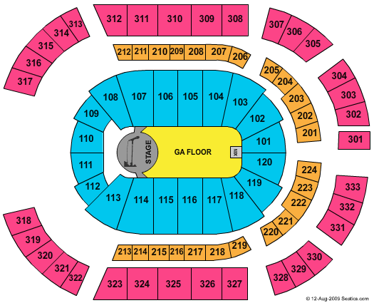 Bridgestone Arena Muse Seating Chart